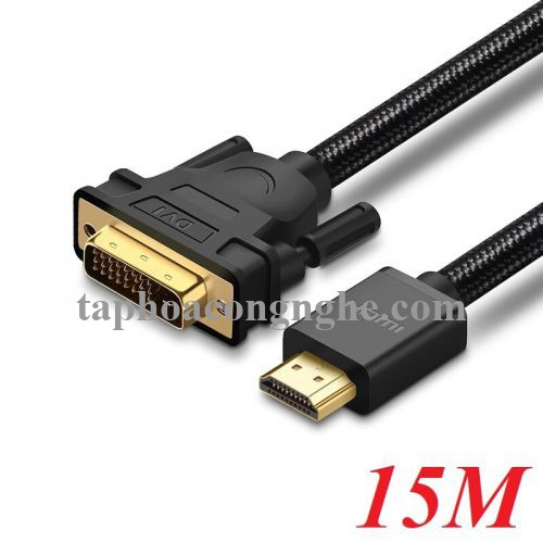 Ugreen 10166 15M màu Đen Cáp chuyển đổi HDMI sang DVI 24 + 1 thuần đồng HD106 30010166